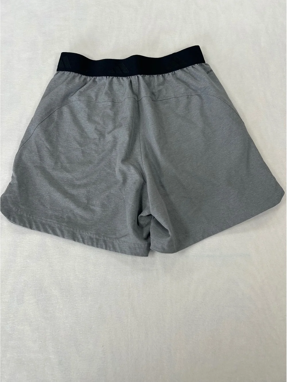Adidas Gray Athletic Shorts with Black Waistband, Size Small‎